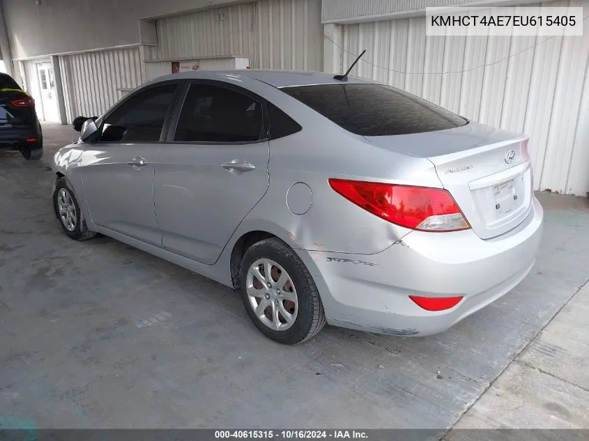 2014 Hyundai Accent Gls VIN: KMHCT4AE7EU615405 Lot: 40615315