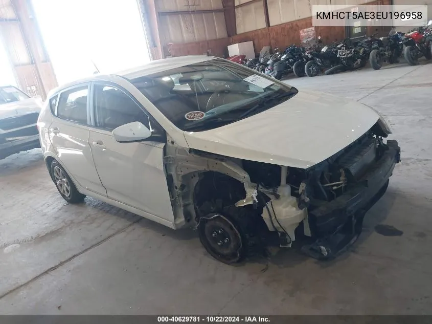 KMHCT5AE3EU196958 2014 Hyundai Accent Gs