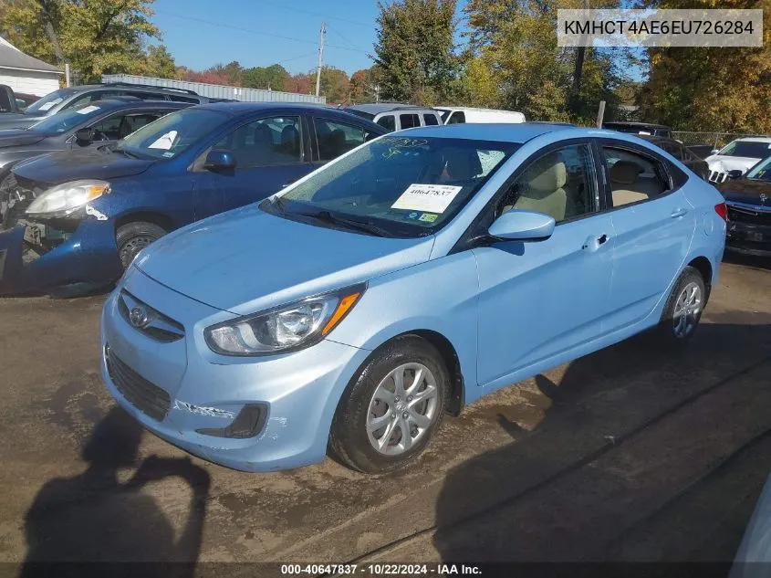 KMHCT4AE6EU726284 2014 Hyundai Accent Gls