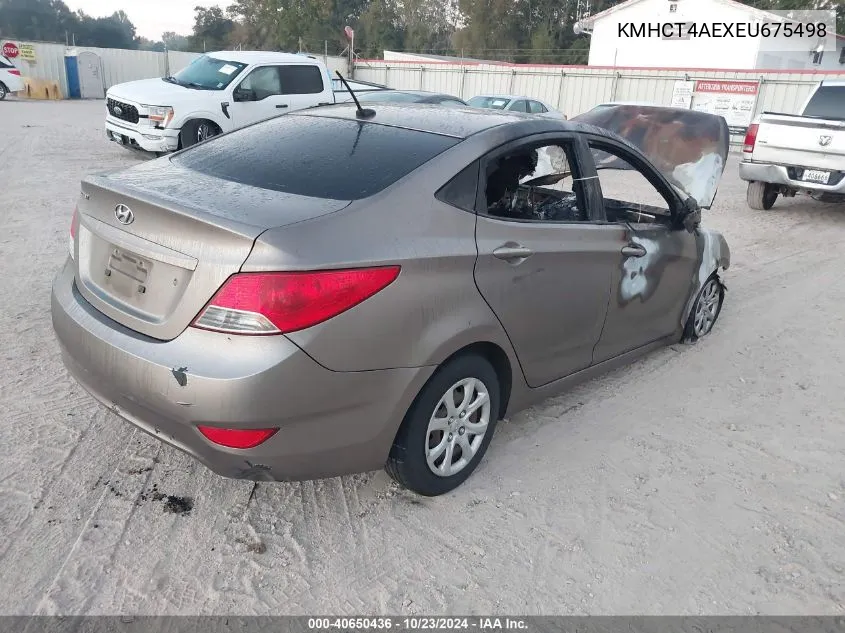 KMHCT4AEXEU675498 2014 Hyundai Accent Gls