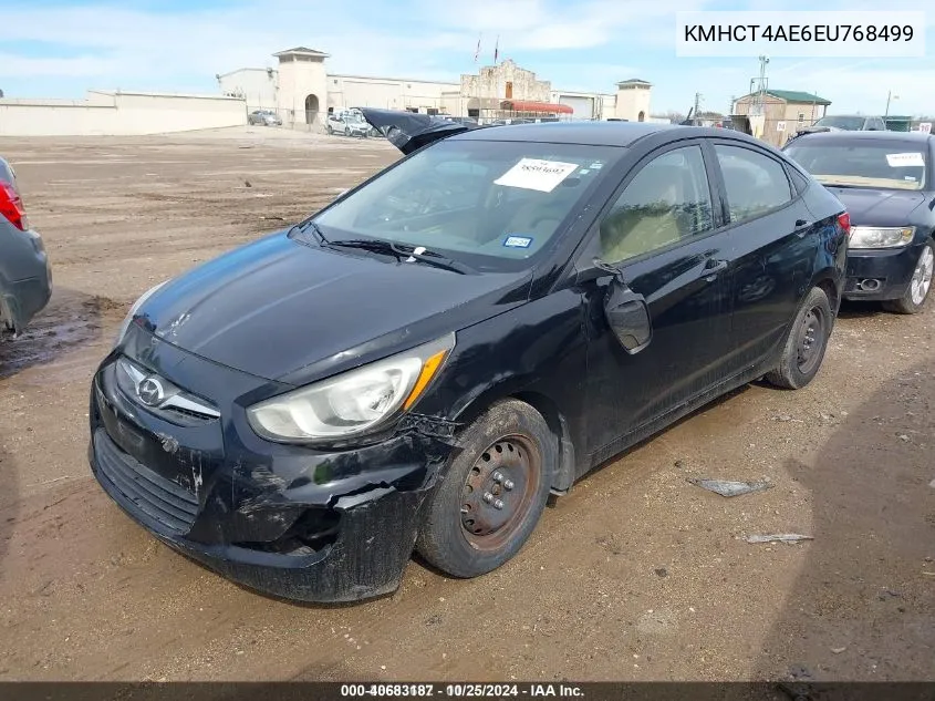 2014 Hyundai Accent Gls VIN: KMHCT4AE6EU768499 Lot: 40683187