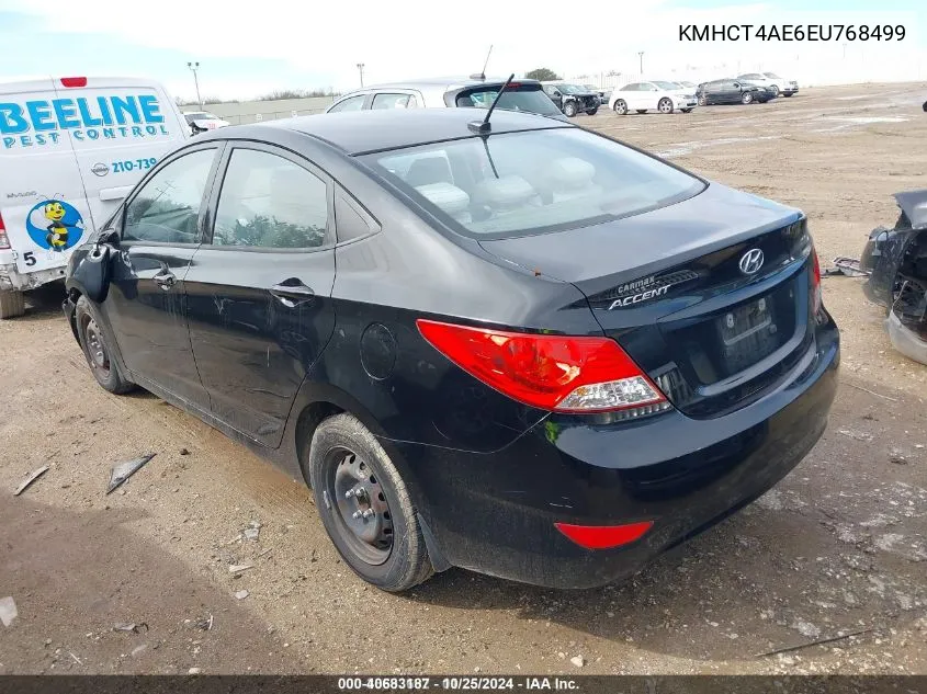 2014 Hyundai Accent Gls VIN: KMHCT4AE6EU768499 Lot: 40683187