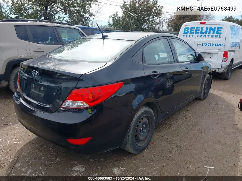 2014 Hyundai Accent Gls VIN: KMHCT4AE6EU768499 Lot: 40683187