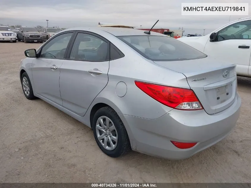 2014 Hyundai Accent Gls VIN: KMHCT4AEXEU719841 Lot: 40734326