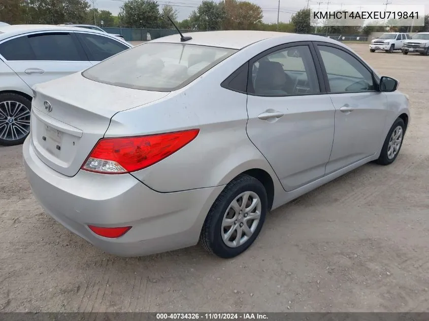 2014 Hyundai Accent Gls VIN: KMHCT4AEXEU719841 Lot: 40734326