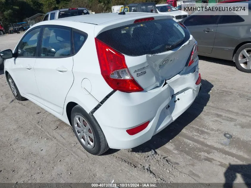 2014 Hyundai Accent Gs VIN: KMHCT5AE9EU168274 Lot: 40737039