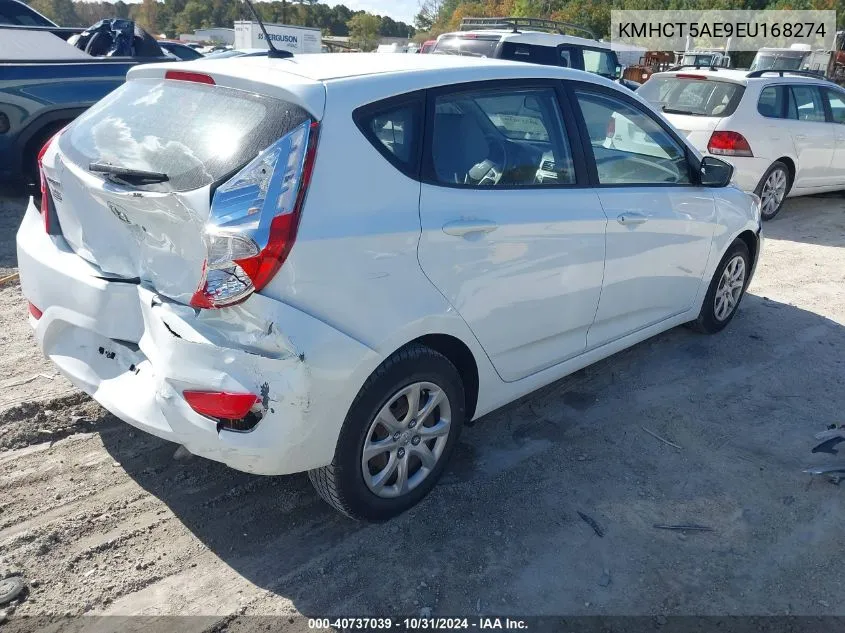 2014 Hyundai Accent Gs VIN: KMHCT5AE9EU168274 Lot: 40737039