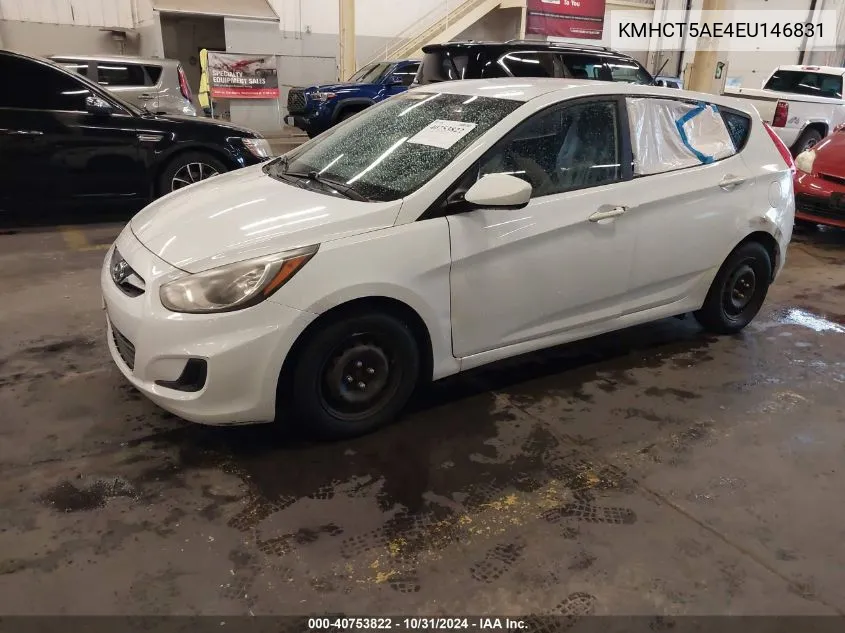 2014 Hyundai Accent Gs VIN: KMHCT5AE4EU146831 Lot: 40753822