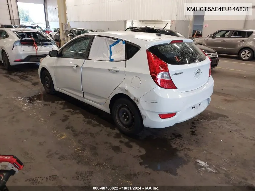 2014 Hyundai Accent Gs VIN: KMHCT5AE4EU146831 Lot: 40753822