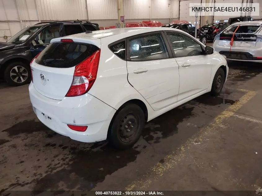 2014 Hyundai Accent Gs VIN: KMHCT5AE4EU146831 Lot: 40753822