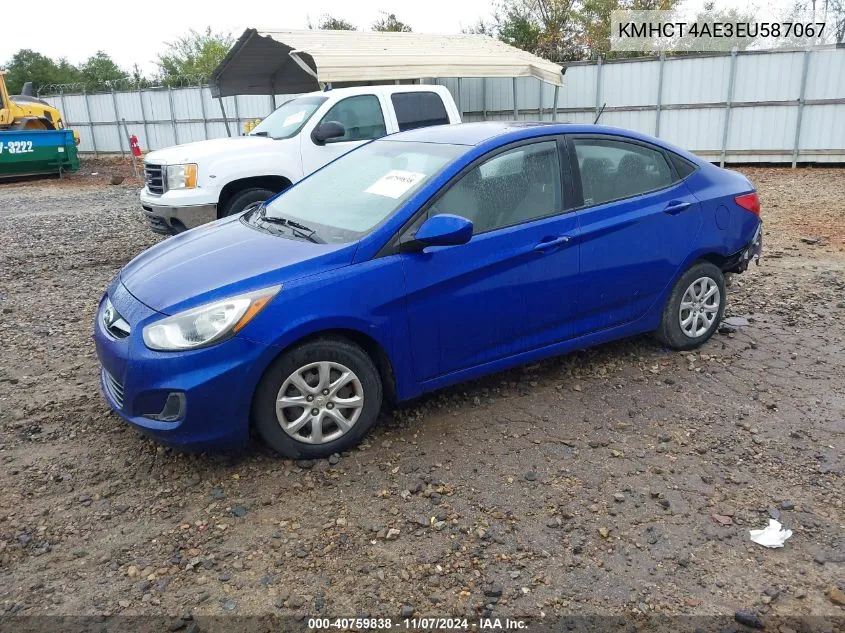 2014 Hyundai Accent Gls VIN: KMHCT4AE3EU587067 Lot: 40759838