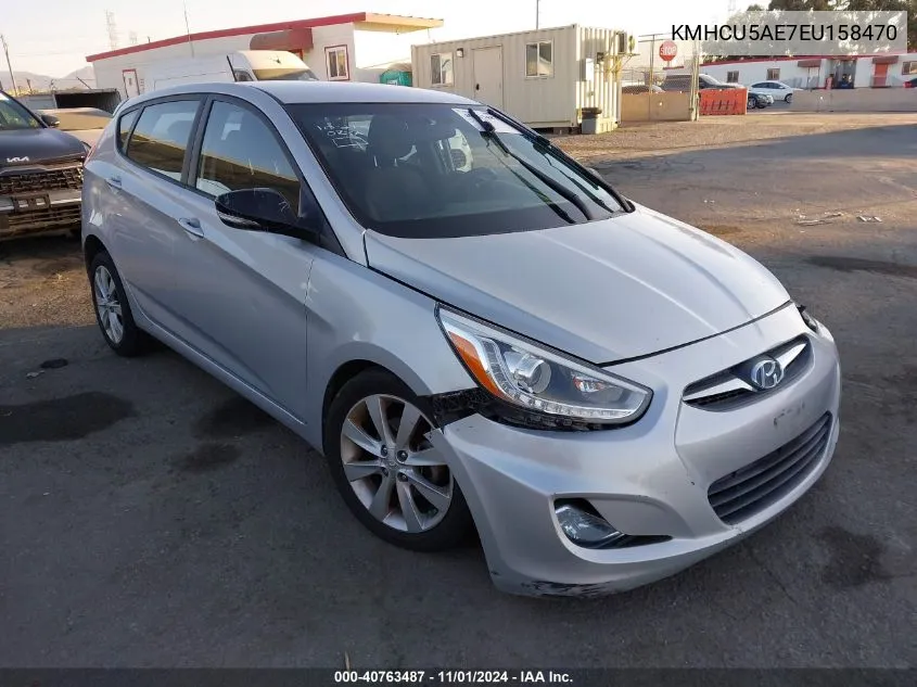 2014 Hyundai Accent Se VIN: KMHCU5AE7EU158470 Lot: 40763487