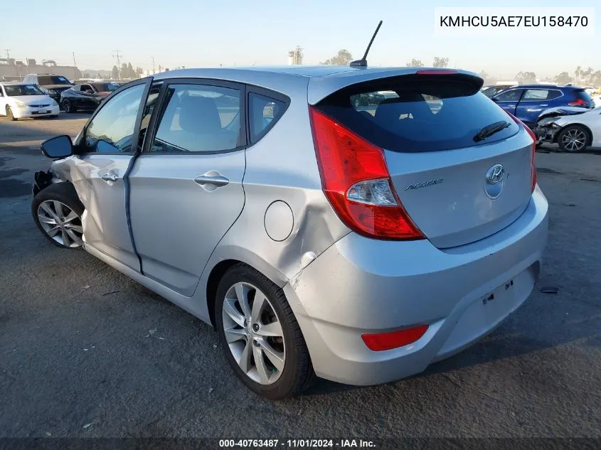 2014 Hyundai Accent Se VIN: KMHCU5AE7EU158470 Lot: 40763487