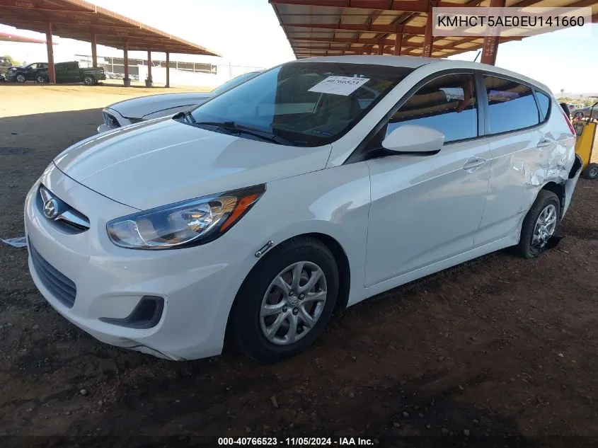 2014 Hyundai Accent Gs VIN: KMHCT5AE0EU141660 Lot: 40766523