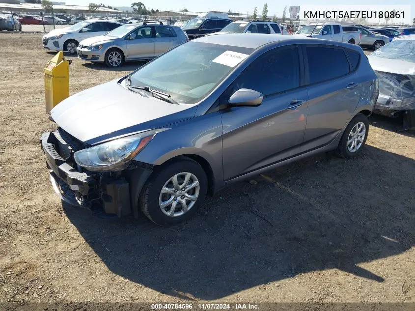 2014 Hyundai Accent Gs VIN: KMHCT5AE7EU180861 Lot: 40784596