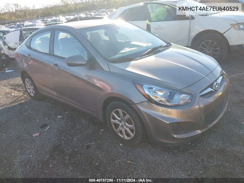 2014 Hyundai Accent Gls VIN: KMHCT4AE7EU640529 Lot: 40787290