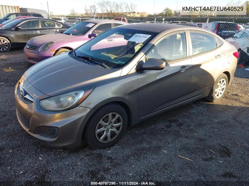 2014 Hyundai Accent Gls VIN: KMHCT4AE7EU640529 Lot: 40787290