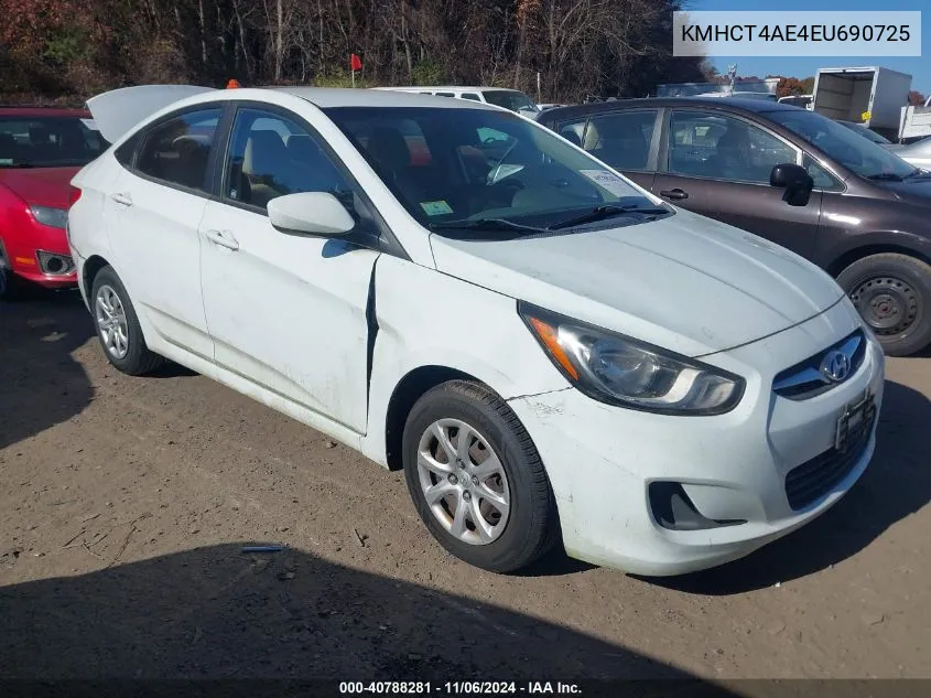 2014 Hyundai Accent Gls VIN: KMHCT4AE4EU690725 Lot: 40788281