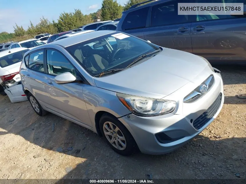 2014 Hyundai Accent Gs VIN: KMHCT5AEXEU157848 Lot: 40809696