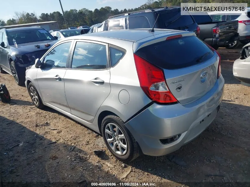 2014 Hyundai Accent Gs VIN: KMHCT5AEXEU157848 Lot: 40809696