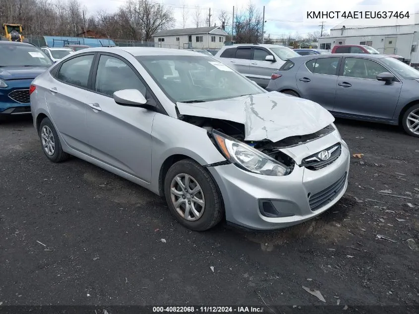 2014 Hyundai Accent Gls VIN: KMHCT4AE1EU637464 Lot: 40822068