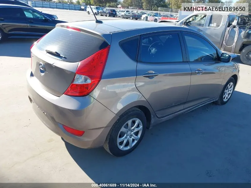 2014 Hyundai Accent Gs VIN: KMHCT5AE6EU189650 Lot: 40861689