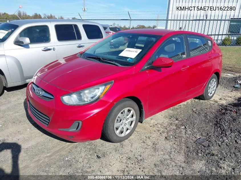 2014 Hyundai Accent Gs VIN: KMHCT5AE7EU162280 Lot: 40866136