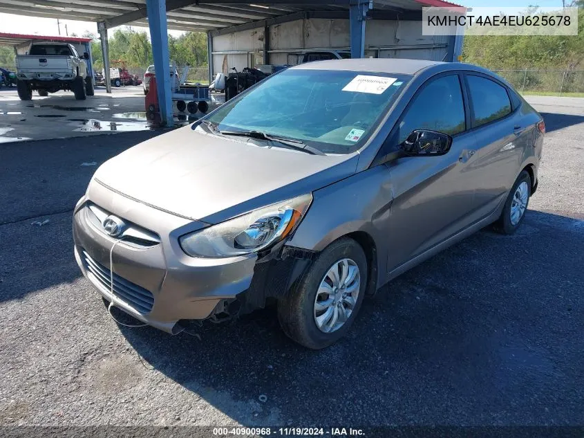 2014 Hyundai Accent Gls VIN: KMHCT4AE4EU625678 Lot: 40900968