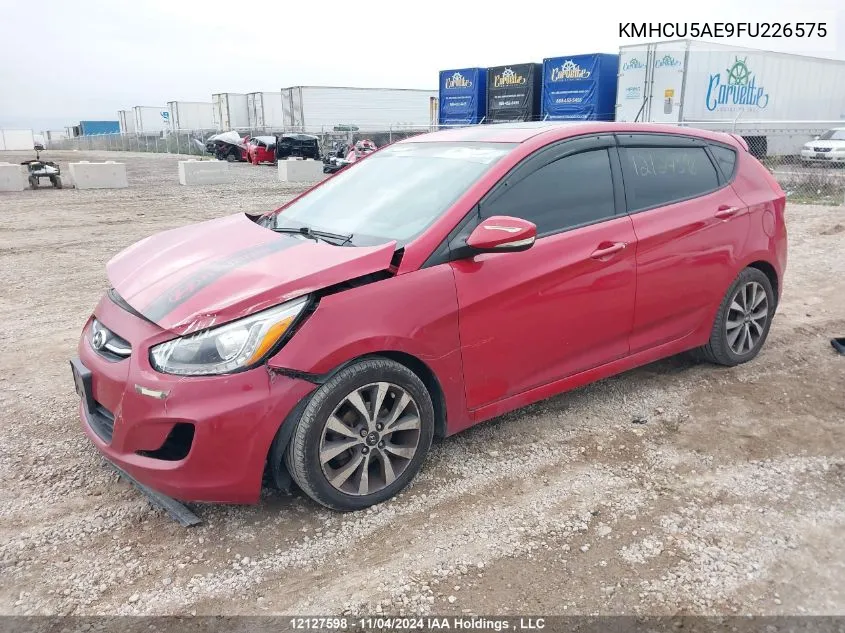 2015 Hyundai Accent Gls VIN: KMHCU5AE9FU226575 Lot: 12127598