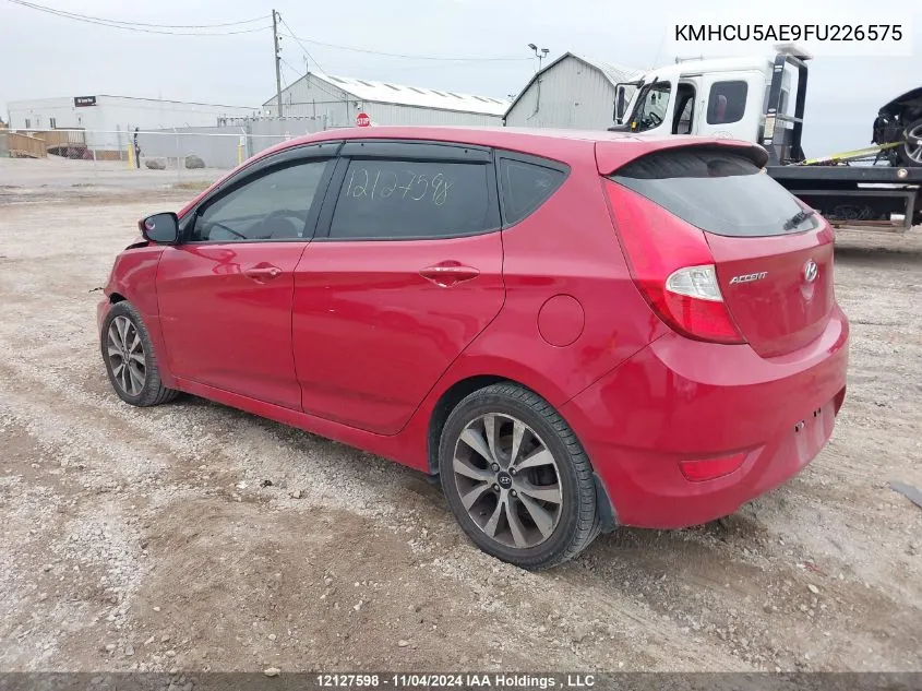 2015 Hyundai Accent Gls VIN: KMHCU5AE9FU226575 Lot: 12127598