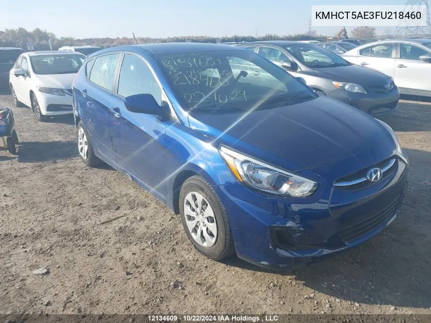 2015 Hyundai Accent Gs VIN: KMHCT5AE3FU218460 Lot: 12134609