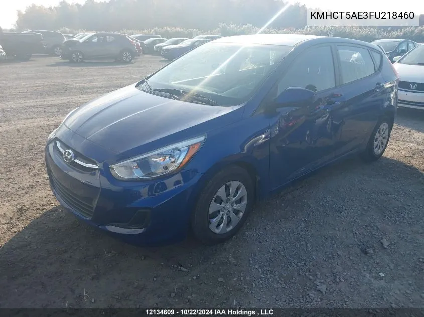 2015 Hyundai Accent Gs VIN: KMHCT5AE3FU218460 Lot: 12134609