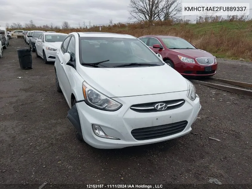 2015 Hyundai Accent Se VIN: KMHCT4AE2FU889337 Lot: 12153157