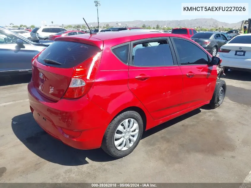 KMHCT5AEXFU227026 2015 Hyundai Accent Gs