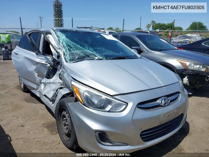 2015 Hyundai Accent Gls VIN: KMHCT4AE7FU803505 Lot: 39412489