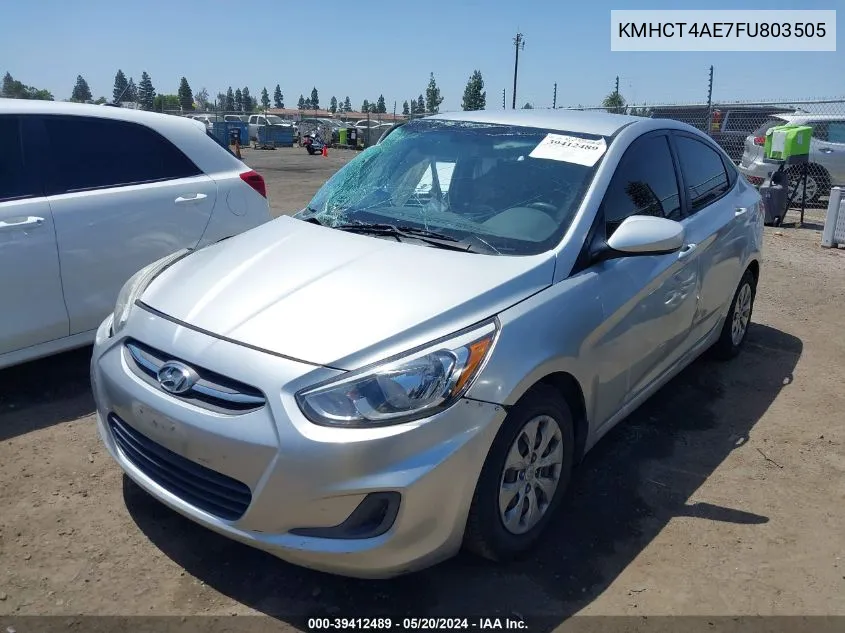 2015 Hyundai Accent Gls VIN: KMHCT4AE7FU803505 Lot: 39412489