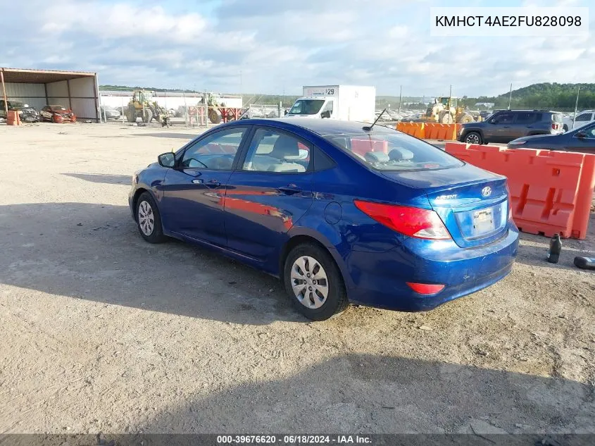 2015 Hyundai Accent Gls VIN: KMHCT4AE2FU828098 Lot: 39676620