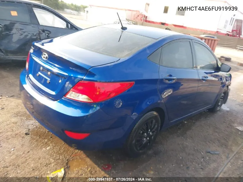 2015 Hyundai Accent Gls VIN: KMHCT4AE6FU919939 Lot: 39947837