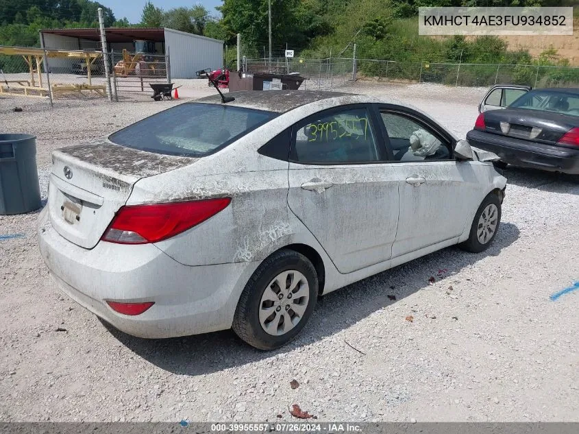 KMHCT4AE3FU934852 2015 Hyundai Accent Gls