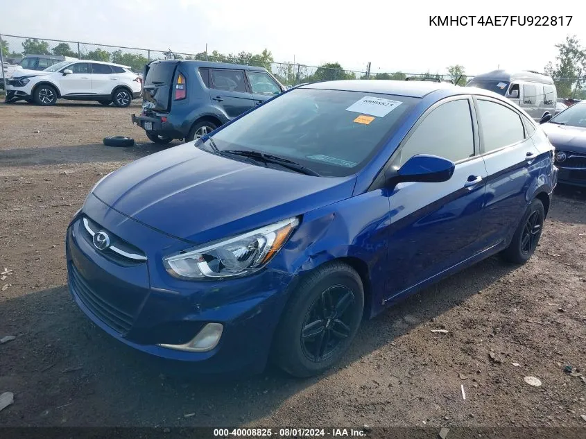 KMHCT4AE7FU922817 2015 Hyundai Accent Gls