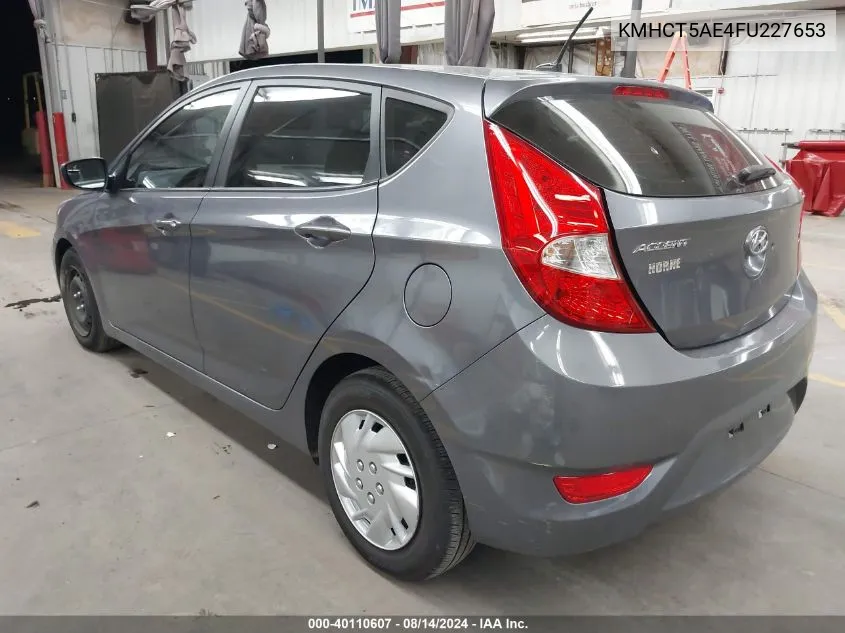 KMHCT5AE4FU227653 2015 Hyundai Accent Gs