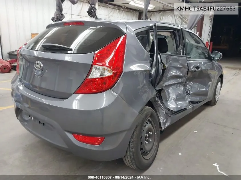 KMHCT5AE4FU227653 2015 Hyundai Accent Gs