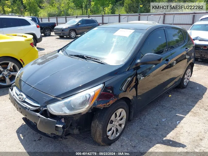 2015 Hyundai Accent Gs VIN: KMHCT5AE3FU222282 Lot: 40142778