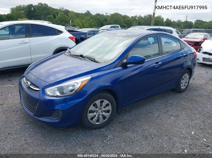 2015 Hyundai Accent Gls VIN: KMHCT4AE6FU917995 Lot: 40145334