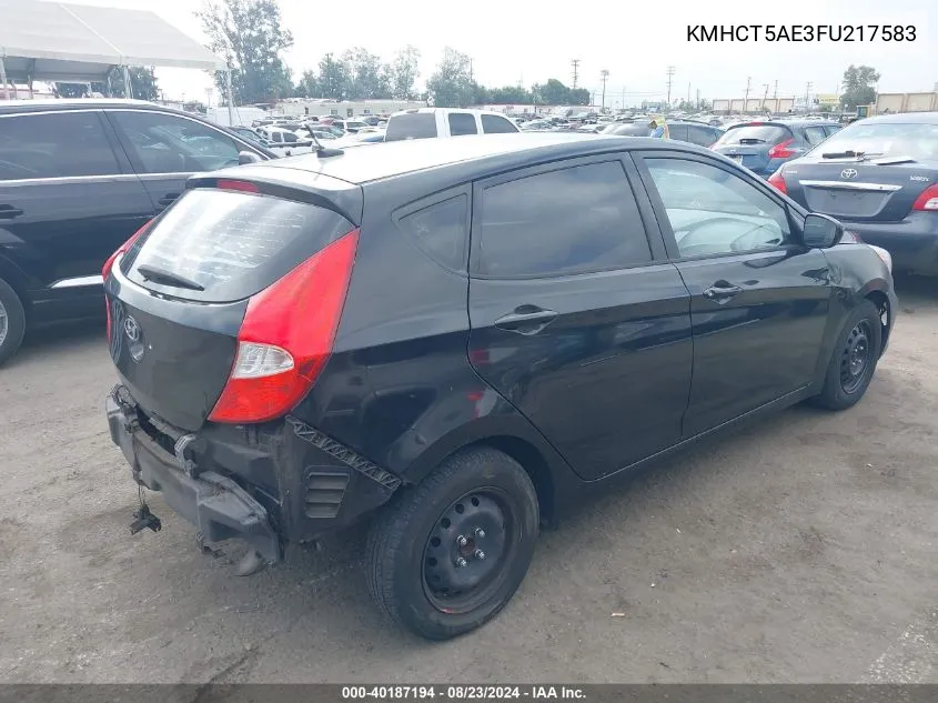 KMHCT5AE3FU217583 2015 Hyundai Accent Gs