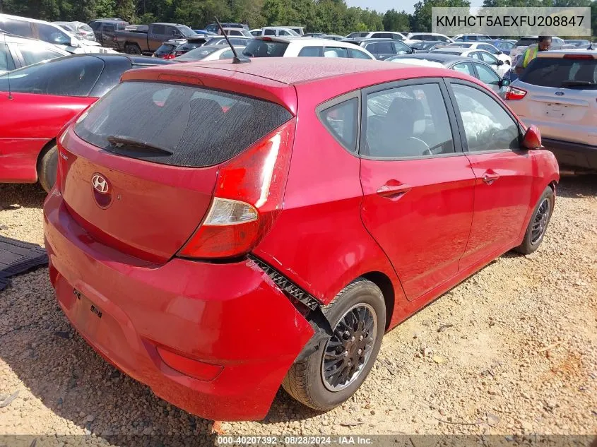 KMHCT5AEXFU208847 2015 Hyundai Accent Gs