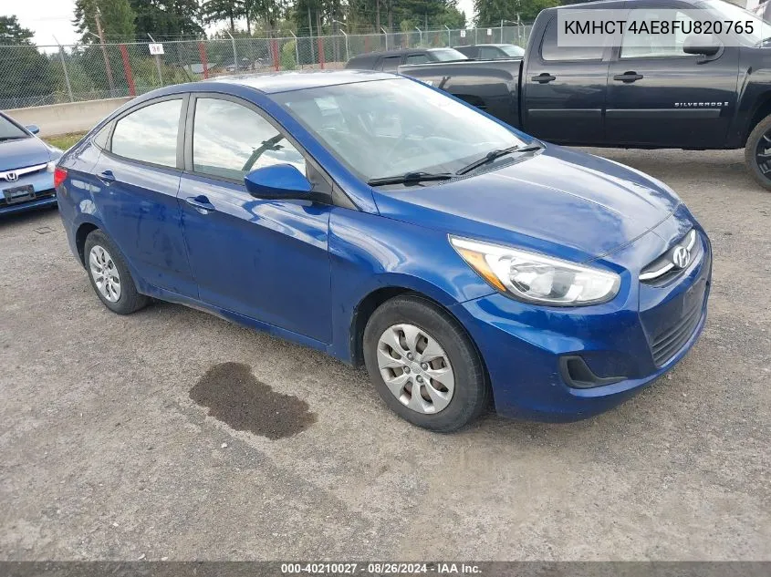 2015 Hyundai Accent Gls VIN: KMHCT4AE8FU820765 Lot: 40210027