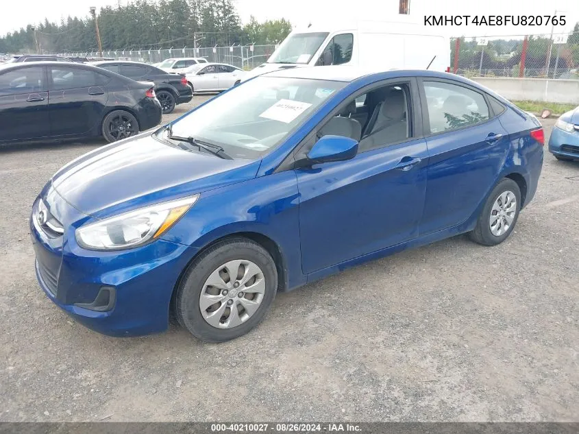 2015 Hyundai Accent Gls VIN: KMHCT4AE8FU820765 Lot: 40210027