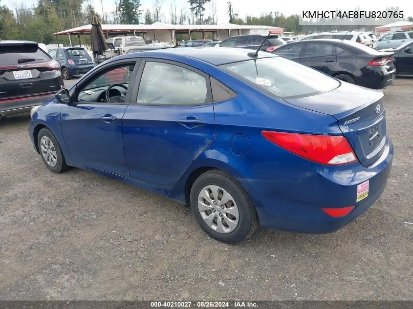 KMHCT4AE8FU820765 2015 Hyundai Accent Gls