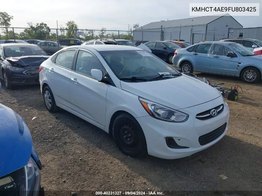 2015 Hyundai Accent Gls VIN: KMHCT4AE9FU803425 Lot: 40231327